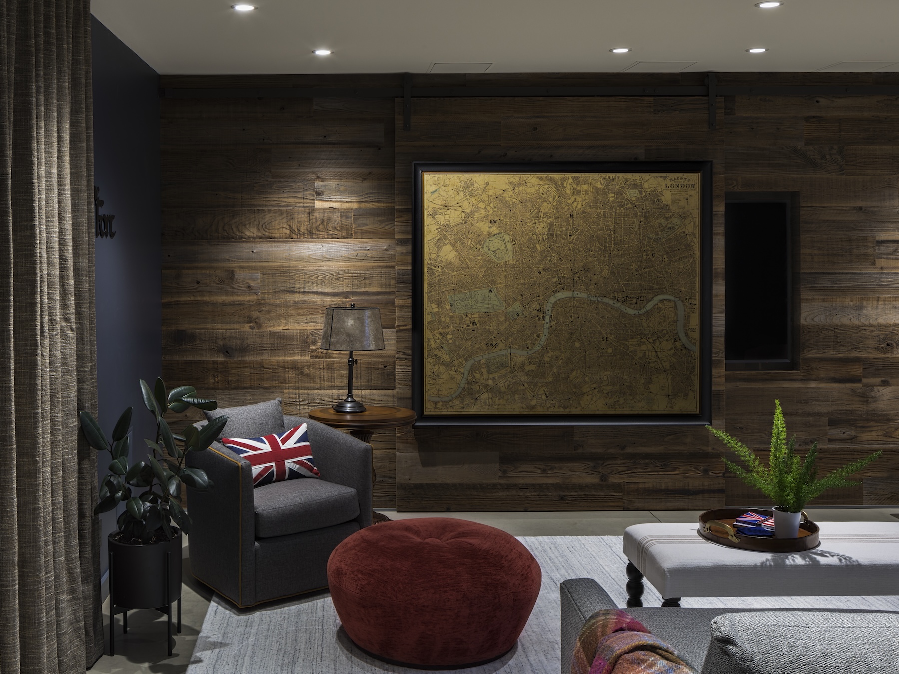 Dana Hurley Interiors Wood Wall Interior Design