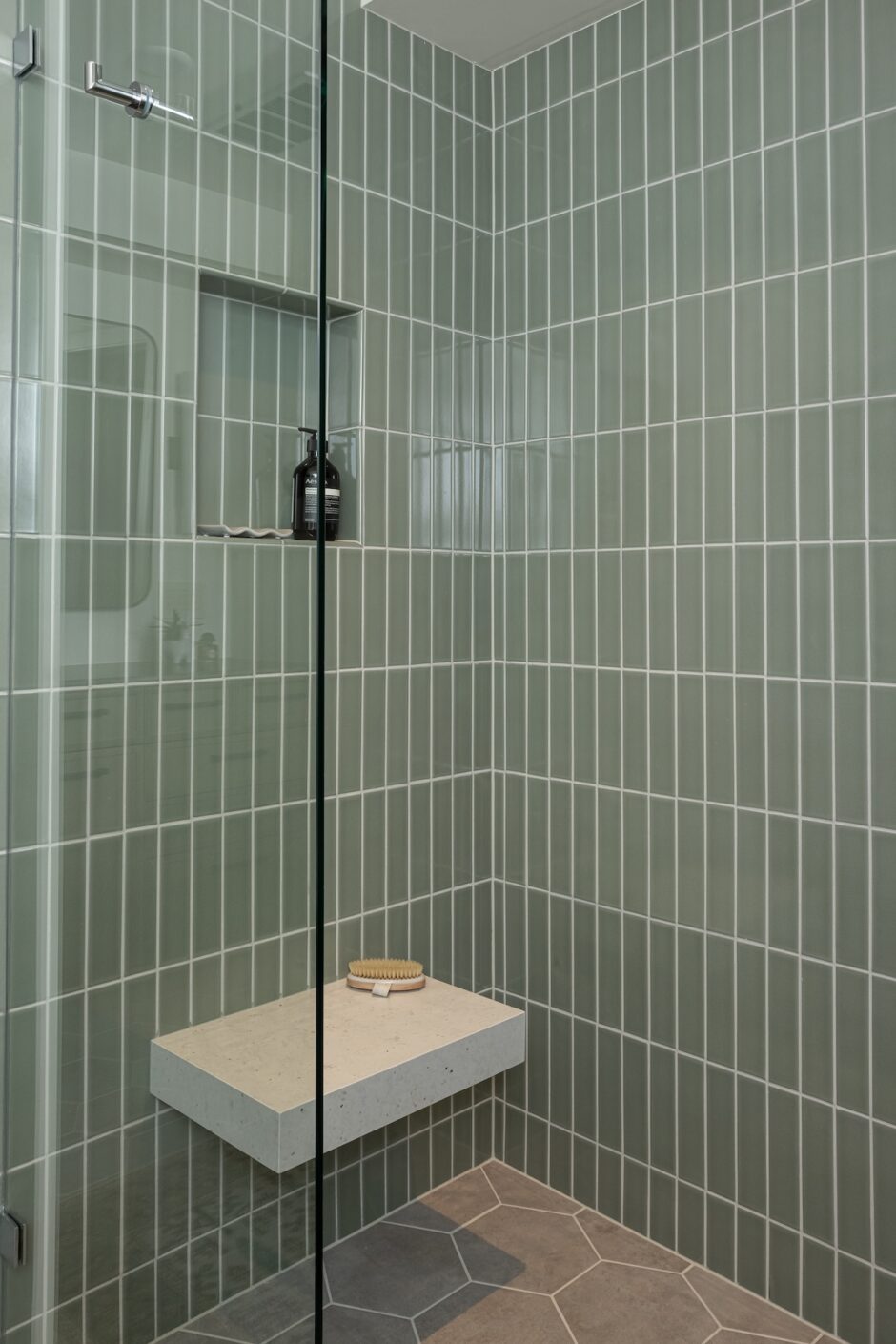Sage Green Shower Tiles Seattle Wa Bathroom